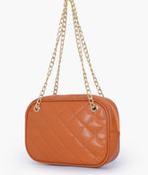 Mustard quilted rectangle cross-body bag
